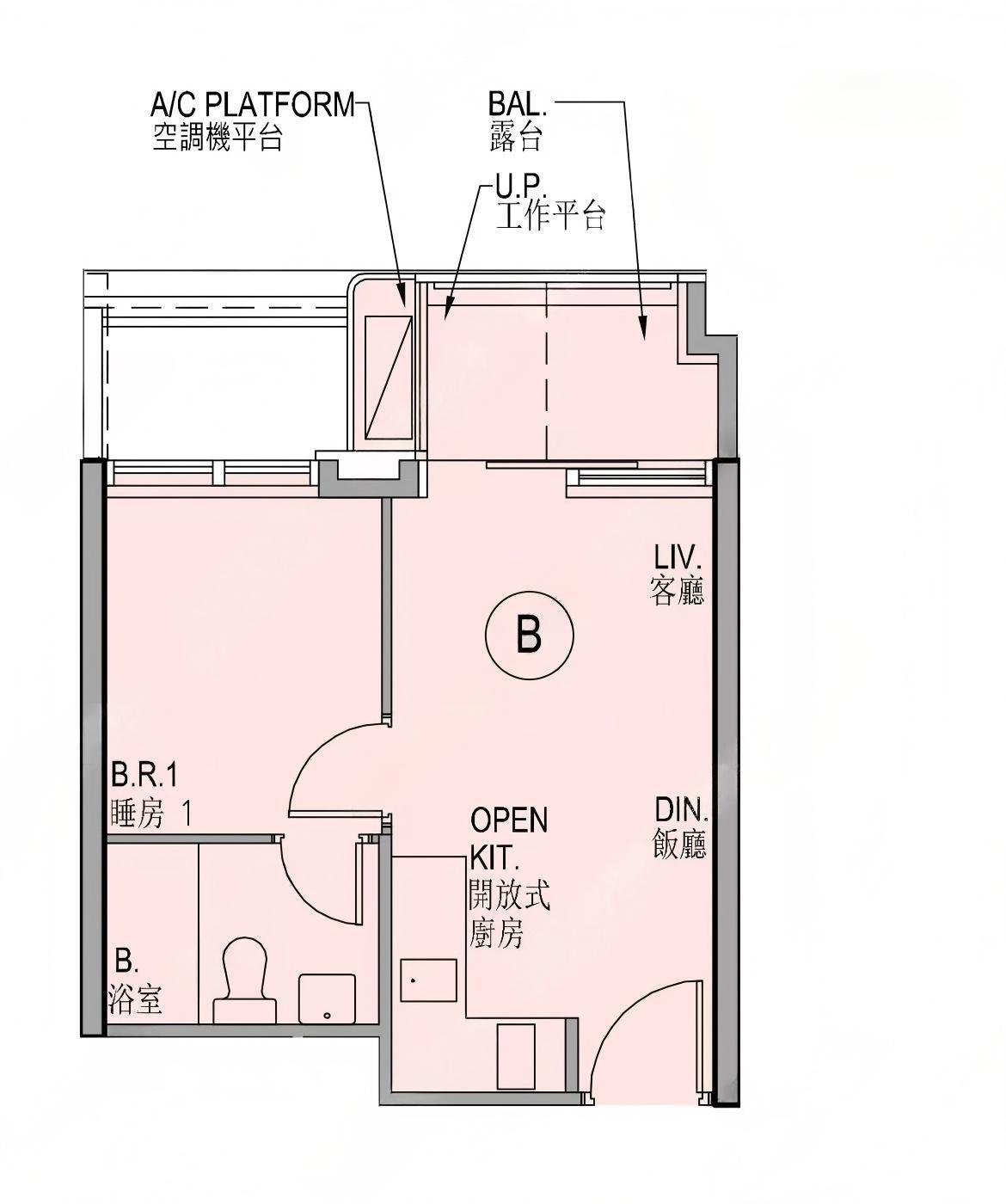Miami Quay 一房戶型 - 385-426呎，550萬起