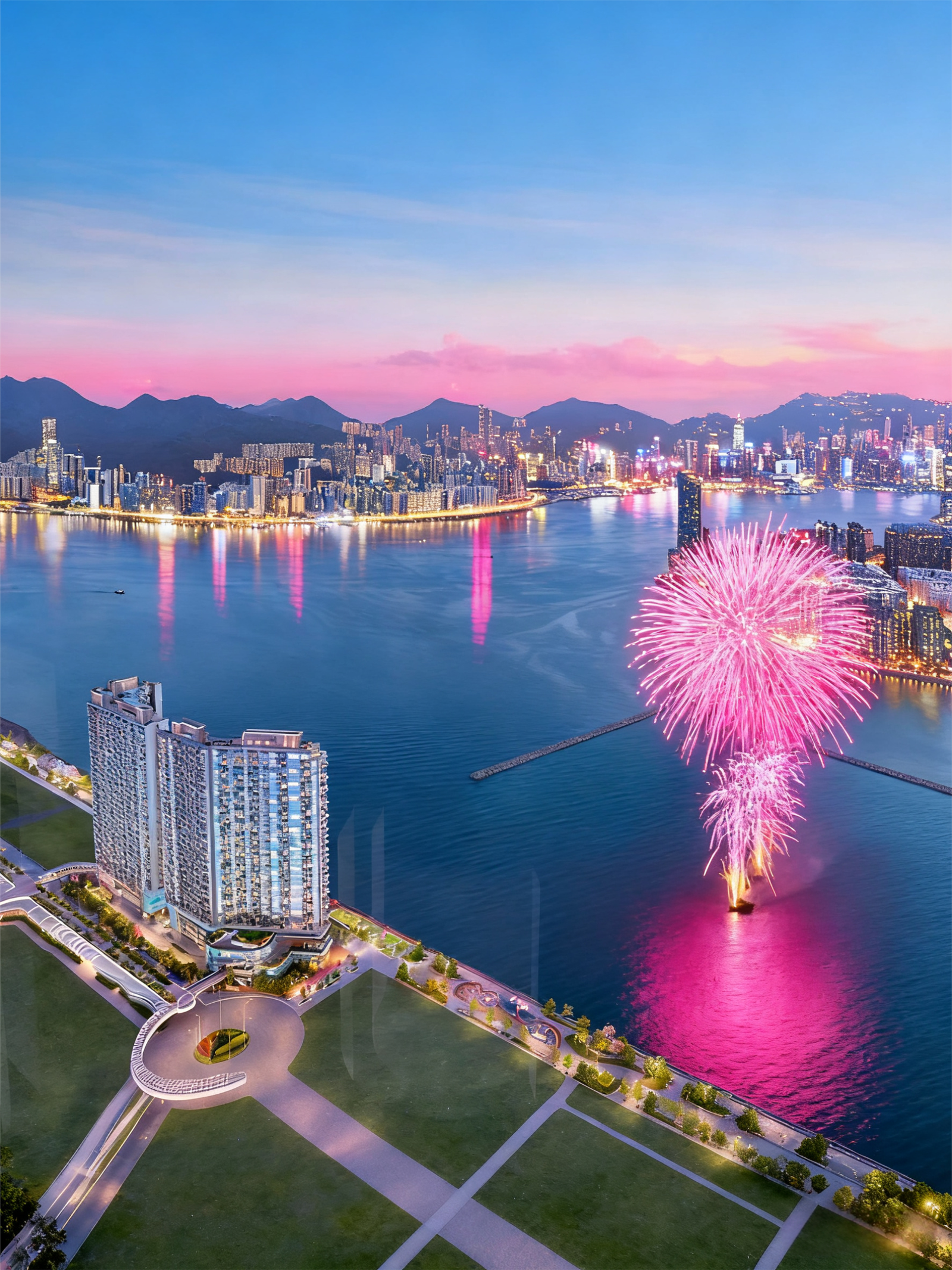 Miami Quay 香港啟德CBD2一線濱海高端住宅外觀實拍（34校網｜2026年入伙）